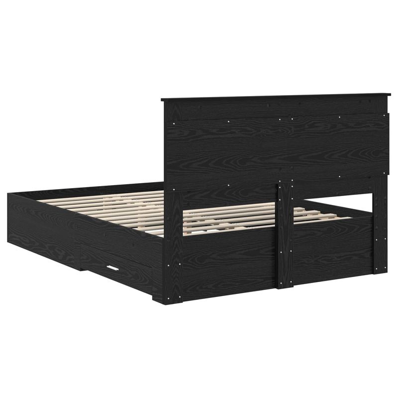 Casa si Gradina - Mobilier - Paturi si accesorii - Paturi - Cadru de pat cu sertar cu headboard cu depozitare Lemn compozit - Infinity.ro