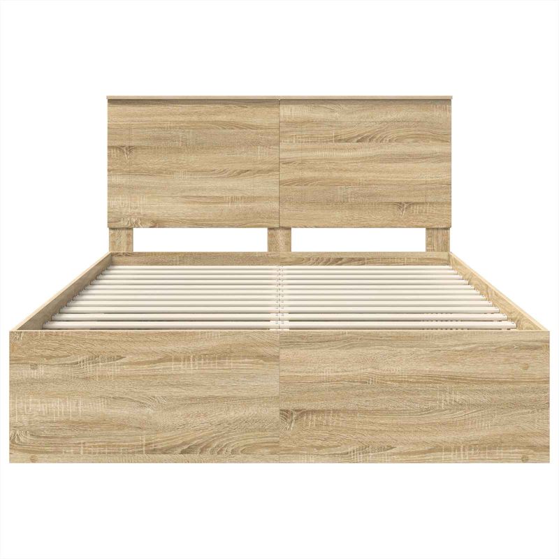 Casa si Gradina - Mobilier - Paturi si accesorii - Paturi - Cadru de pat cu headboard Sonoma 160 x 200 cm Lemn de pin masiv - Infinity.ro