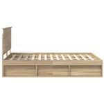 Casa si Gradina - Mobilier - Paturi si accesorii - Paturi - Cadru de pat cu headboard Sonoma 160 x 200 cm Lemn de pin masiv - Infinity.ro