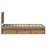 Casa si Gradina - Mobilier - Paturi si accesorii - Paturi - Cadru de pat Stejar artizanal 75 x 190 cm Lemn de pin masiv - Infinity.ro