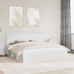 Casa si Gradina - Mobilier - Paturi si accesorii - Paturi - Cadru de pat cu headboard Alb 180 x 200 cm Lemn de pin masiv - Infinity.ro
