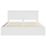 Casa si Gradina - Mobilier - Paturi si accesorii - Paturi - Cadru de pat cu headboard Alb 180 x 200 cm Lemn de pin masiv - Infinity.ro
