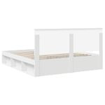 Casa si Gradina - Mobilier - Paturi si accesorii - Paturi - Cadru de pat cu headboard Alb 180 x 200 cm Lemn de pin masiv - Infinity.ro