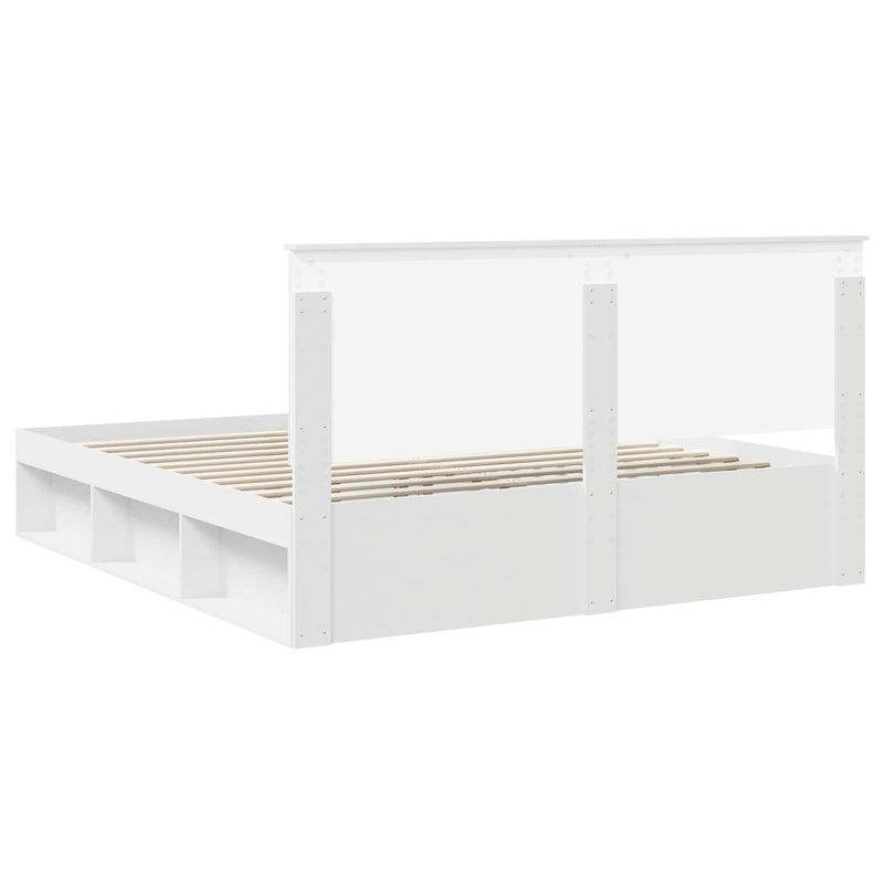 Casa si Gradina - Mobilier - Paturi si accesorii - Paturi - Cadru de pat cu headboard Alb 180 x 200 cm Lemn de pin masiv - Infinity.ro