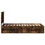 Casa si Gradina - Mobilier - Paturi si accesorii - Paturi - Cadru de pat Stejar fumuriu 100 x 200 cm Lemn de pin masiv - Infinity.ro