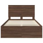 Casa si Gradina - Mobilier - Paturi si accesorii - Paturi - Cadru de pat Stejar inchis 120 x 200 cm Lemn de pin masiv - Infinity.ro