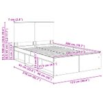 Casa si Gradina - Mobilier - Paturi si accesorii - Paturi - Cadru de pat Stejar inchis 120 x 200 cm Lemn de pin masiv - Infinity.ro