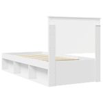 Casa si Gradina - Mobilier - Paturi si accesorii - Paturi - Cadru de pat cu headboard Alb 75 x 190 cm Lemn de pin masiv - Infinity.ro