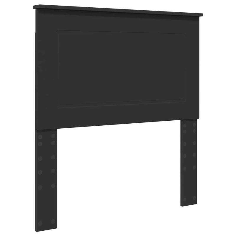 Casa si Gradina - Mobilier - Paturi si accesorii - Paturi - Cadru de pat cu headboard Negru 90 x 200 cm Lemn de pin masiv - Infinity.ro