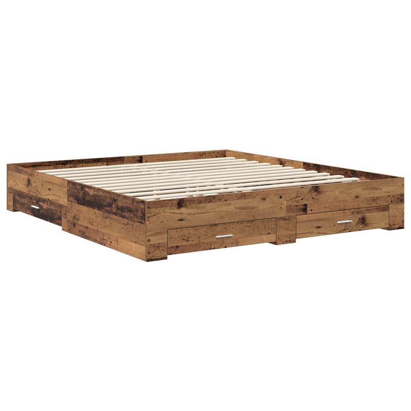 Casa si Gradina - Mobilier - Paturi si accesorii - Paturi - Cadru de pat cu headboard Lemn vechi 180 x 200 cm Lemn compozit - Infinity.ro