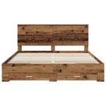 Casa si Gradina - Mobilier - Paturi si accesorii - Paturi - Cadru de pat cu headboard Lemn vechi 180 x 200 cm Lemn compozit - Infinity.ro