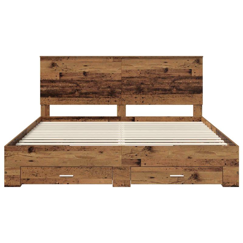 Casa si Gradina - Mobilier - Paturi si accesorii - Paturi - Cadru de pat cu headboard Lemn vechi 180 x 200 cm Lemn compozit - Infinity.ro