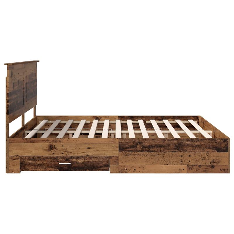 Casa si Gradina - Mobilier - Paturi si accesorii - Paturi - Cadru de pat cu headboard Lemn vechi 180 x 200 cm Lemn compozit - Infinity.ro