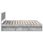 Casa si Gradina - Mobilier - Paturi si accesorii - Paturi - Cadru de pat cu headboard Beton 180 x 200 cm Lemn de pin masiv - Infinity.ro