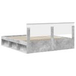 Casa si Gradina - Mobilier - Paturi si accesorii - Paturi - Cadru de pat cu headboard Beton 180 x 200 cm Lemn de pin masiv - Infinity.ro