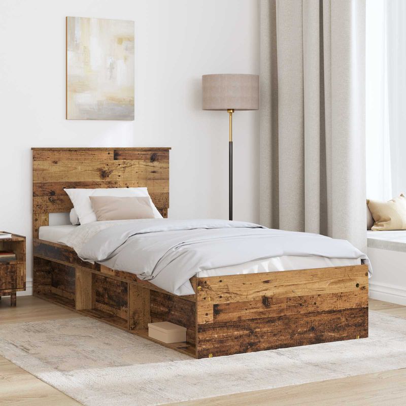 Casa si Gradina - Mobilier - Paturi si accesorii - Paturi - Cadru de pat Lemn vechi 90 x 190 cm Lemn de pin masiv - Infinity.ro