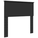 Casa si Gradina - Mobilier - Paturi si accesorii - Paturi - Cadru de pat cu headboard Negru 90 x 200 cm Lemn de pin masiv - Infinity.ro