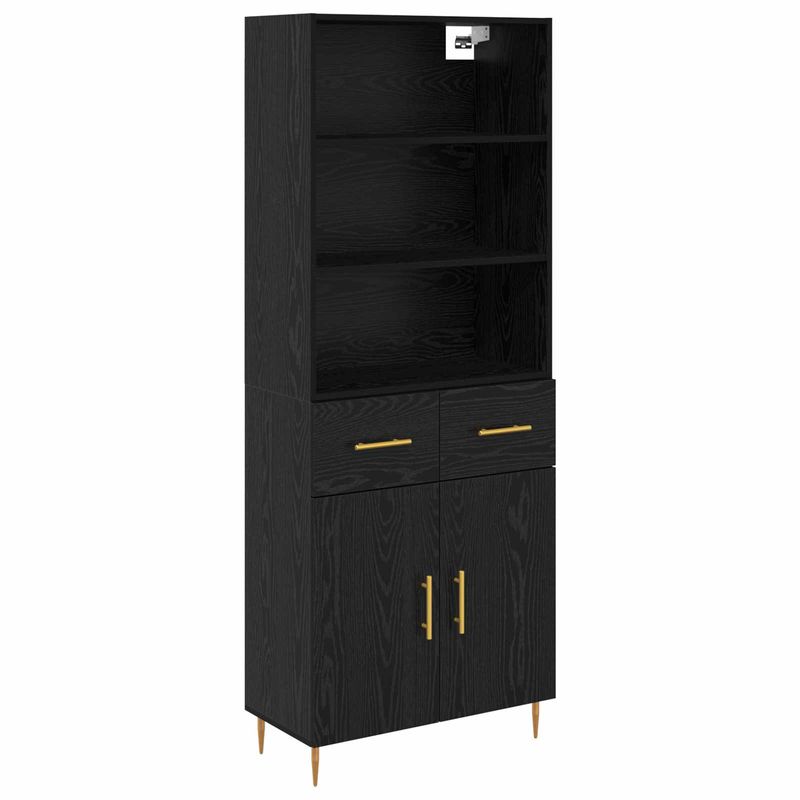 Casa si Gradina - Mobilier - Comode si corpuri - Corpuri bucatarie - Bufet cu sertar Stejar Negru 69,5 x 34 x 180 cm Lemn compozit - Infinity.ro