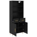 Casa si Gradina - Mobilier - Comode si corpuri - Comode - Bufet cu sertar Stejar Negru 69,5 x 34 x 180 cm Lemn compozit - Infinity.ro