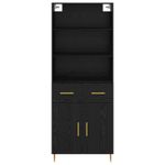 Casa si Gradina - Mobilier - Comode si corpuri - Corpuri bucatarie - Bufet cu sertar Stejar Negru 69,5 x 34 x 180 cm Lemn compozit - Infinity.ro