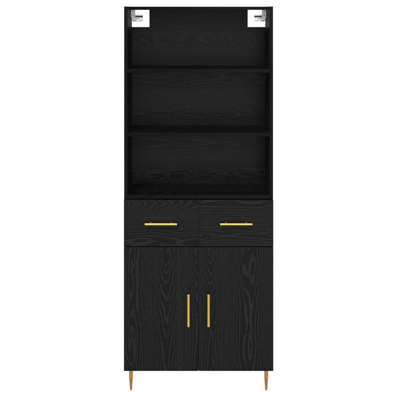 Casa si Gradina - Mobilier - Comode si corpuri - Comode - Bufet cu sertar Stejar Negru 69,5 x 34 x 180 cm Lemn compozit - Infinity.ro