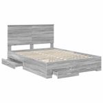Casa si Gradina - Mobilier - Paturi si accesorii - Paturi - Cadru de pat cu headboard Gri Sonoma 160 x 200 cm Lemn compozit - Infinity.ro