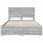 Casa si Gradina - Mobilier - Paturi si accesorii - Paturi - Cadru de pat cu headboard Gri Sonoma 160 x 200 cm Lemn compozit - Infinity.ro