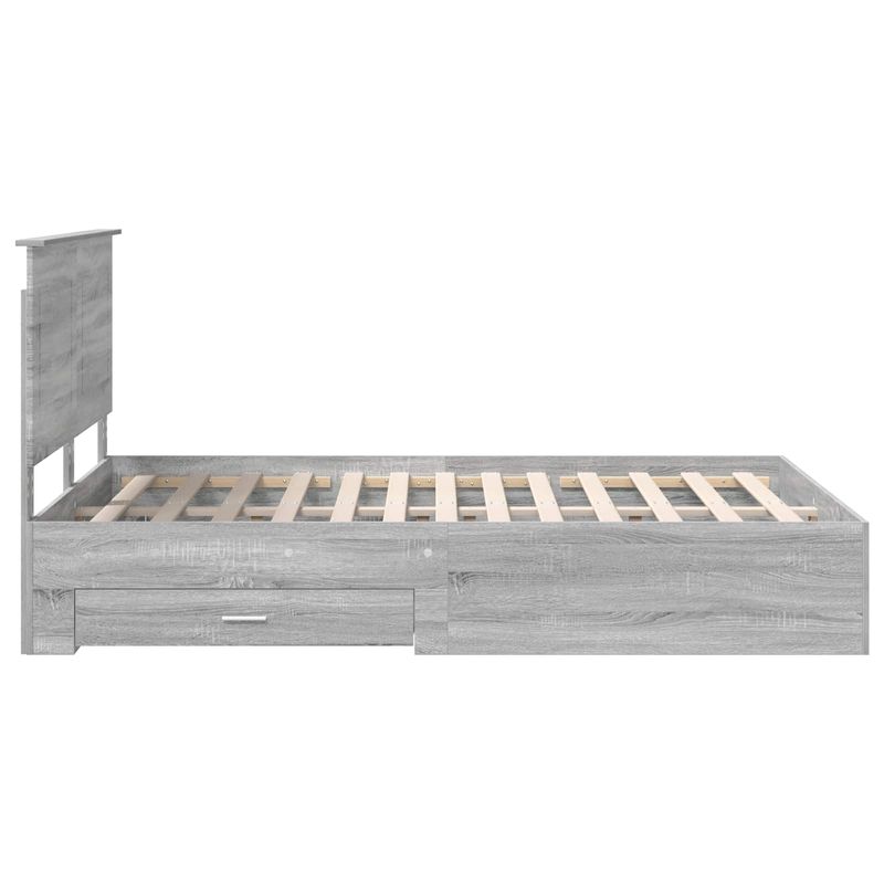 Casa si Gradina - Mobilier - Paturi si accesorii - Paturi - Cadru de pat cu headboard Gri Sonoma 160 x 200 cm Lemn compozit - Infinity.ro