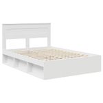 Casa si Gradina - Mobilier - Paturi si accesorii - Paturi - Cadru de pat cu headboard Alb 160 x 200 cm Lemn de pin masiv - Infinity.ro