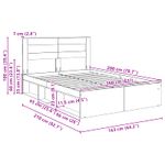 Casa si Gradina - Mobilier - Paturi si accesorii - Paturi - Cadru de pat cu headboard Alb 160 x 200 cm Lemn de pin masiv - Infinity.ro