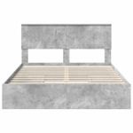 Casa si Gradina - Mobilier - Paturi si accesorii - Paturi - Pat cu storage Gri din beton 135 x 190 cm Lemn compozit - Infinity.ro