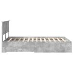 Casa si Gradina - Mobilier - Paturi si accesorii - Paturi - Cadru de pat cu sertar Gri din beton 120 x 200 cm Lemn compozit - Infinity.ro