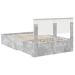 Casa si Gradina - Mobilier - Paturi si accesorii - Paturi - Cadru de pat cu sertar Gri din beton 120 x 200 cm Lemn compozit - Infinity.ro