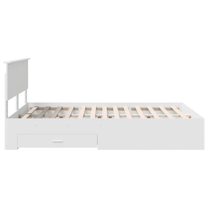 Casa si Gradina - Mobilier - Paturi si accesorii - Paturi - Cadru de pat cu headboard Alb 140 x 190 cm Lemn compozit - Infinity.ro