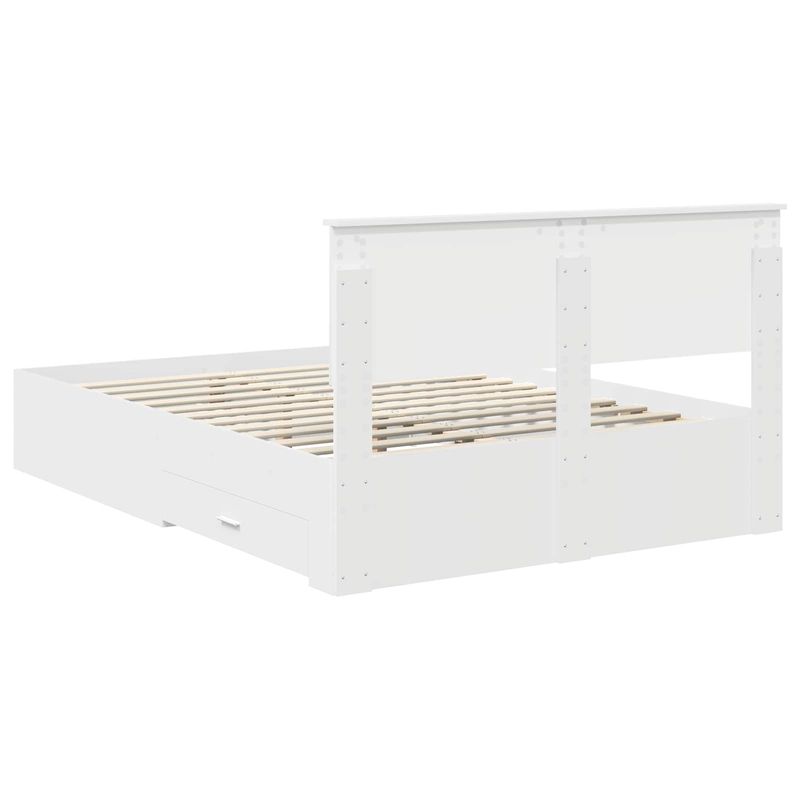 Casa si Gradina - Mobilier - Paturi si accesorii - Paturi - Cadru de pat cu headboard Alb 140 x 190 cm Lemn compozit - Infinity.ro
