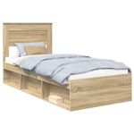 Casa si Gradina - Mobilier - Paturi si accesorii - Paturi - Cadru de pat cu headboard Sonoma 90 x 190 cm Lemn de pin masiv - Infinity.ro