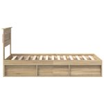 Casa si Gradina - Mobilier - Paturi si accesorii - Paturi - Cadru de pat cu headboard Sonoma 90 x 190 cm Lemn de pin masiv - Infinity.ro