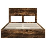 Casa si Gradina - Mobilier - Paturi si accesorii - Paturi - Pat cu storage Stejar fumuriu 160 x 200 cm Lemn compozit - Infinity.ro