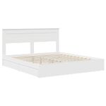 Casa si Gradina - Mobilier - Paturi si accesorii - Paturi - Pat cu storage cu headboard Alb 180 x 200 cm Lemn compozit - Infinity.ro
