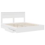 Casa si Gradina - Mobilier - Paturi si accesorii - Paturi - Pat cu storage cu headboard Alb 180 x 200 cm Lemn compozit - Infinity.ro