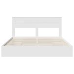 Casa si Gradina - Mobilier - Paturi si accesorii - Paturi - Pat cu storage cu headboard Alb 180 x 200 cm Lemn compozit - Infinity.ro