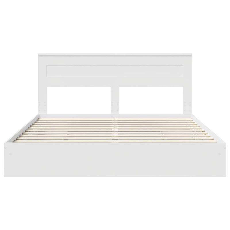 Casa si Gradina - Mobilier - Paturi si accesorii - Paturi - Pat cu storage cu headboard Alb 180 x 200 cm Lemn compozit - Infinity.ro