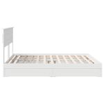 Casa si Gradina - Mobilier - Paturi si accesorii - Paturi - Pat cu storage cu headboard Alb 180 x 200 cm Lemn compozit - Infinity.ro