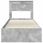 Casa si Gradina - Mobilier - Paturi si accesorii - Paturi - Cadru de pat cu sertar Gri din beton 100 x 200 cm Lemn compozit - Infinity.ro