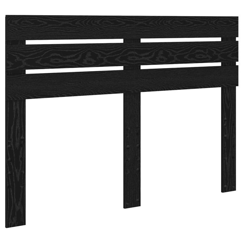 Casa si Gradina - Mobilier - Paturi si accesorii - Paturi - Cadru de pat cu headboard Negru 150 x 200 cm Lemn de pin masiv - Infinity.ro