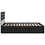 Casa si Gradina - Mobilier - Paturi si accesorii - Paturi - Cadru de pat cu headboard Negru 150 x 200 cm Lemn de pin masiv - Infinity.ro