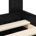 Casa si Gradina - Mobilier - Paturi si accesorii - Paturi - Cadru de pat cu headboard Negru 150 x 200 cm Lemn de pin masiv - Infinity.ro