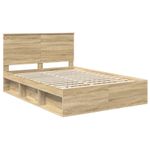 Casa si Gradina - Mobilier - Paturi si accesorii - Paturi - Cadru de pat cu headboard Sonoma 140 x 200 cm Lemn de pin masiv - Infinity.ro