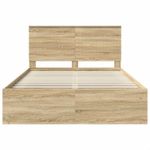 Casa si Gradina - Mobilier - Paturi si accesorii - Paturi - Cadru de pat cu headboard Sonoma 140 x 200 cm Lemn de pin masiv - Infinity.ro