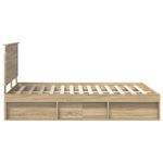 Casa si Gradina - Mobilier - Paturi si accesorii - Paturi - Cadru de pat cu headboard Sonoma 140 x 200 cm Lemn de pin masiv - Infinity.ro